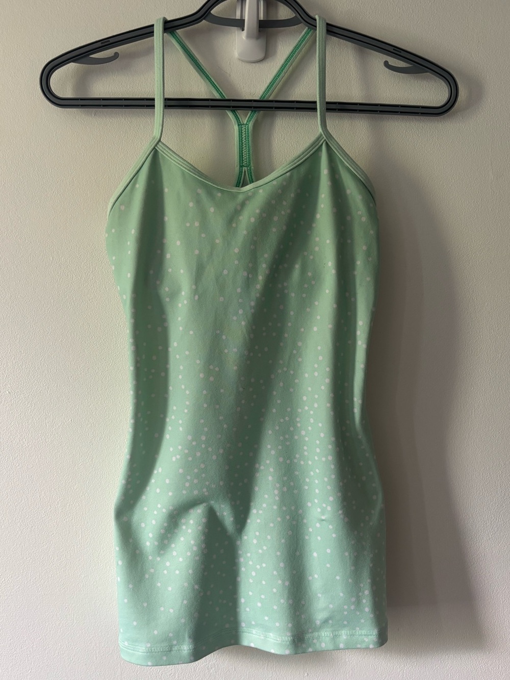 Lululemon Power Y Tank *Luon Light Petit Dot Fresh Teal Size 2